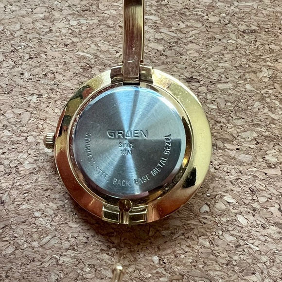 Gruen Precision Interchangeable Bezel Bangle Watch • Quartz • 12 Colors • Boxed - Picture 9 of 11